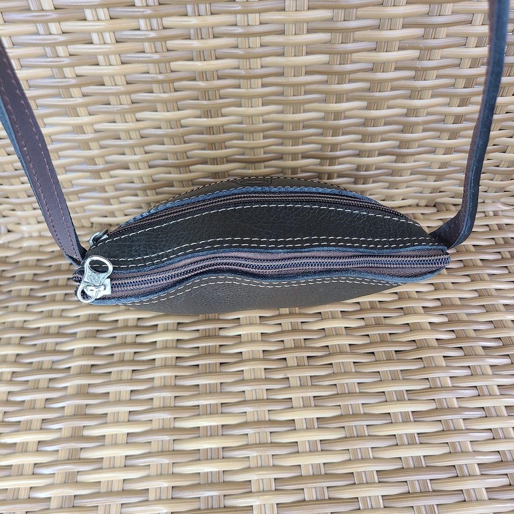 Cartera Bandolera Brown Leather Crossbody Bag Small - Picture 5 of 15